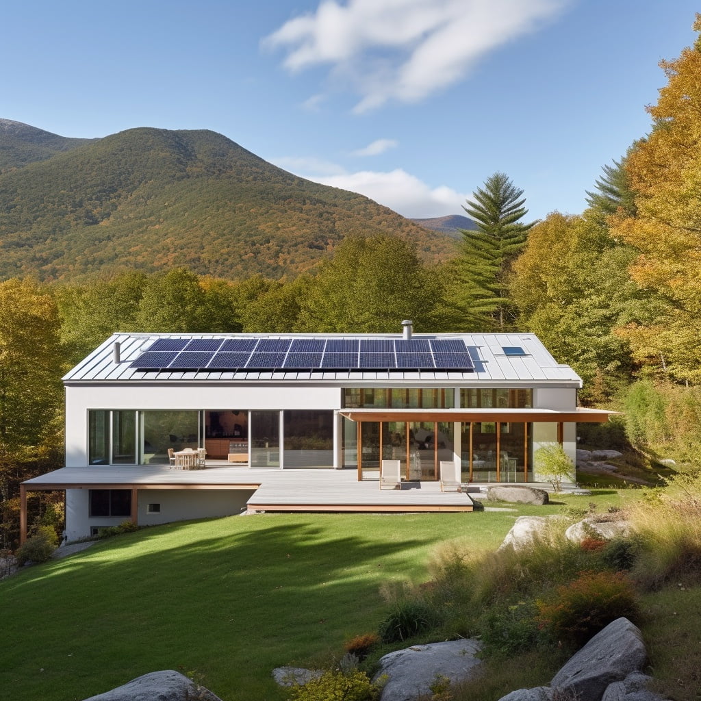 white house roof solar panels