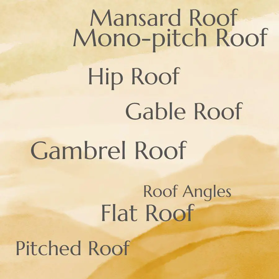 types of roof angles
