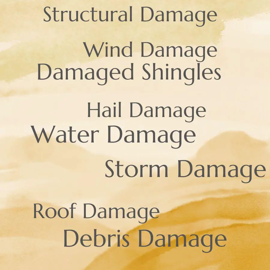 types of roof damage