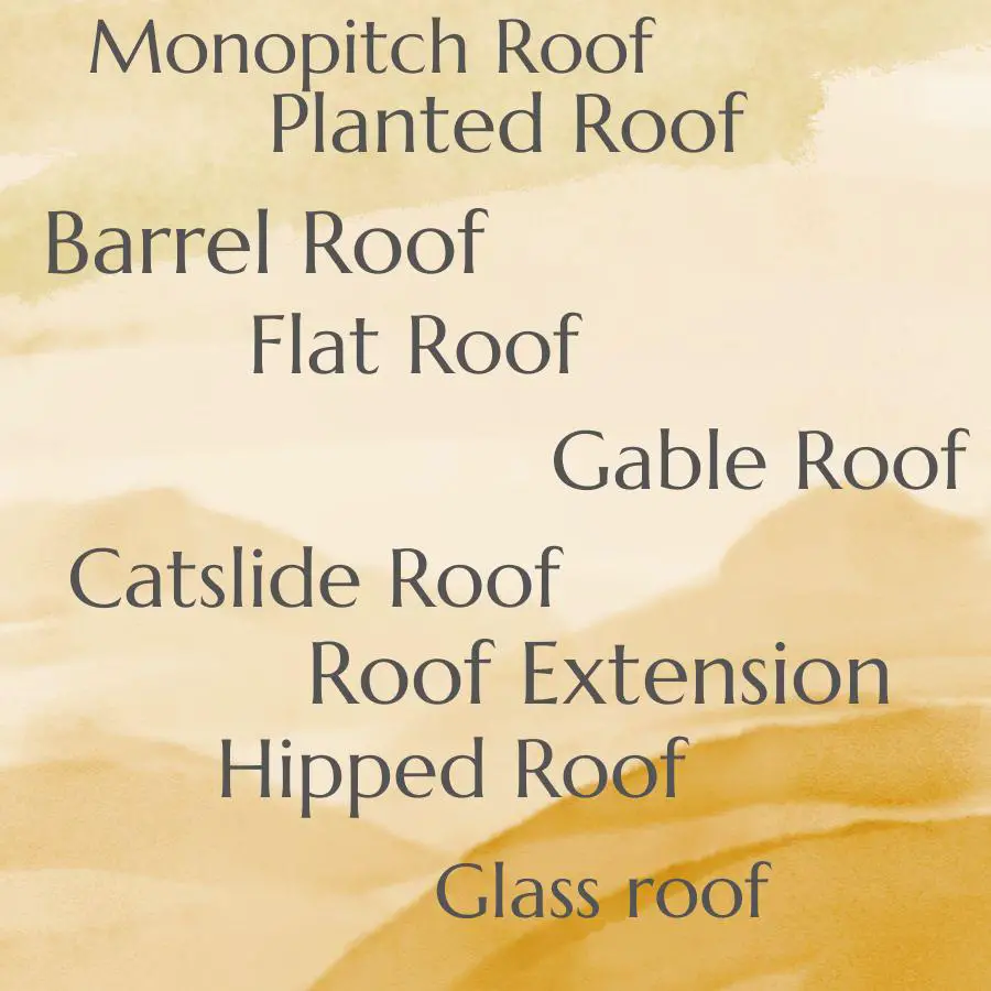 types of roof for extension