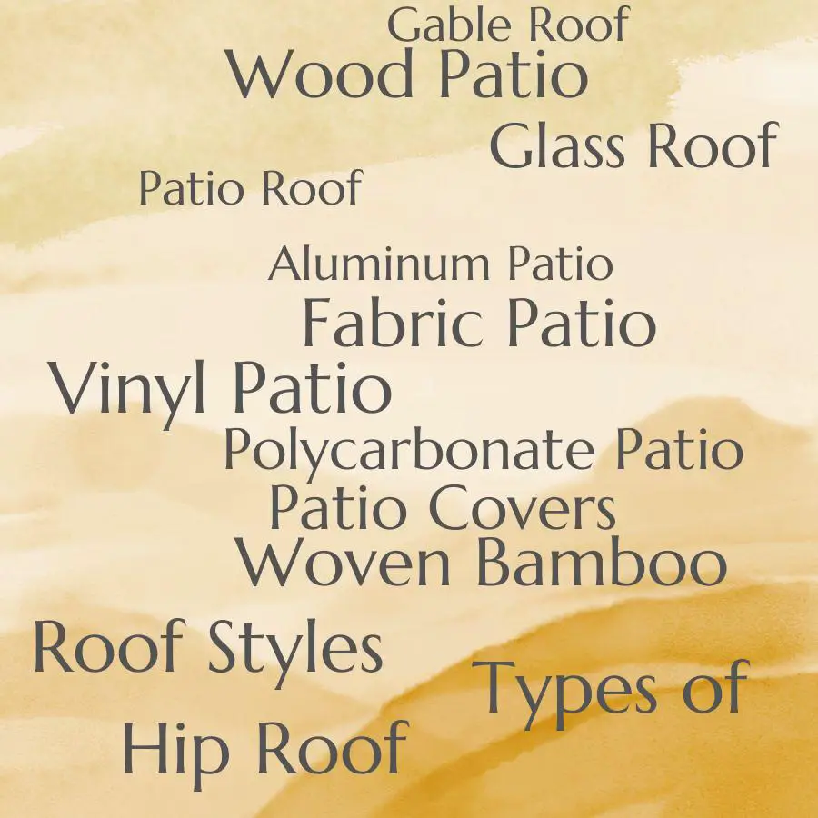 types of roof for patio