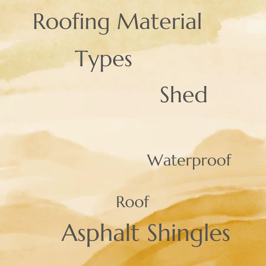 types of roof for shed