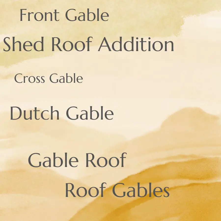 types of roof gables