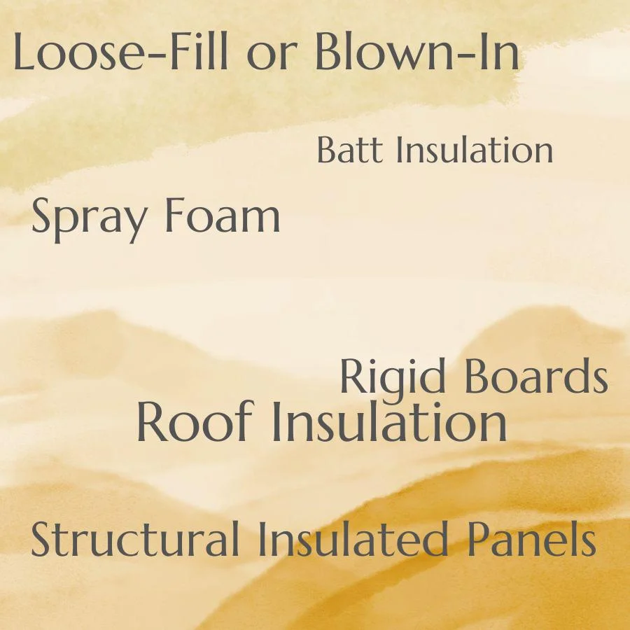 types of roof insulation