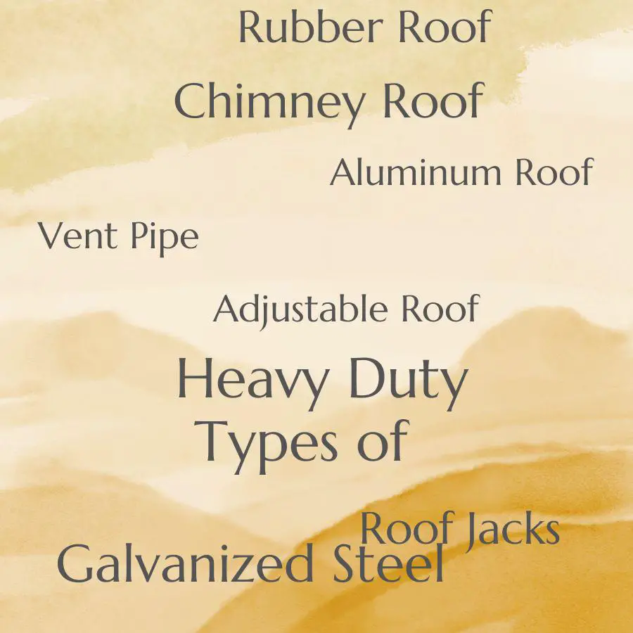 types of roof jacks