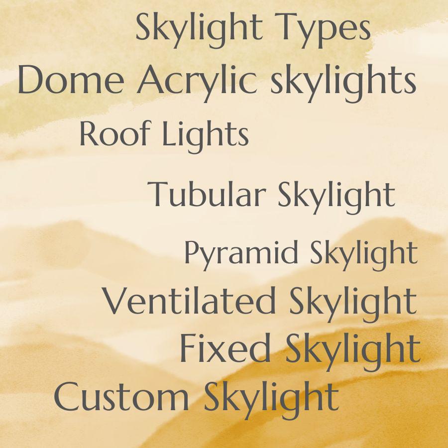 types of roof lights