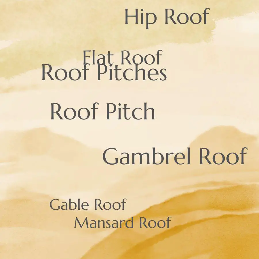 types of roof pitches