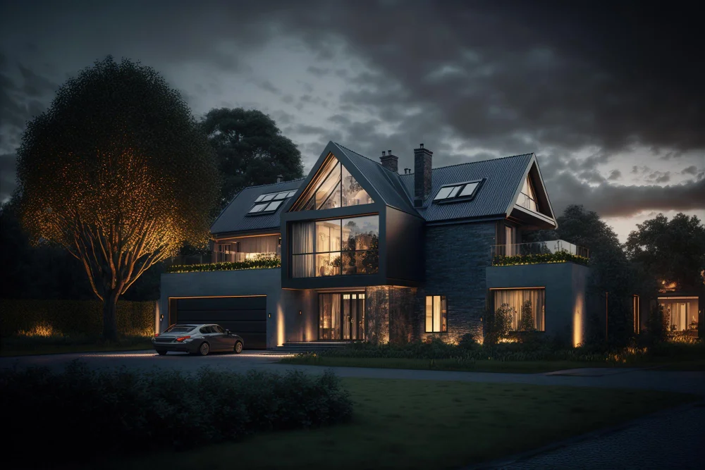 Black Open Gable Roof for Modern Aesthetics
