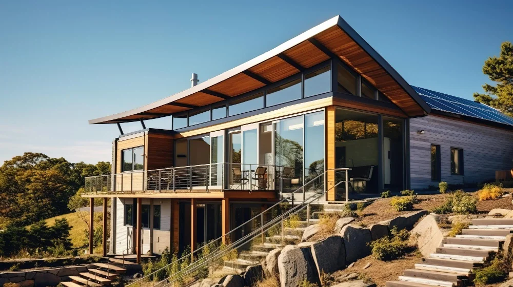 Butterfly Style Porch Roof
