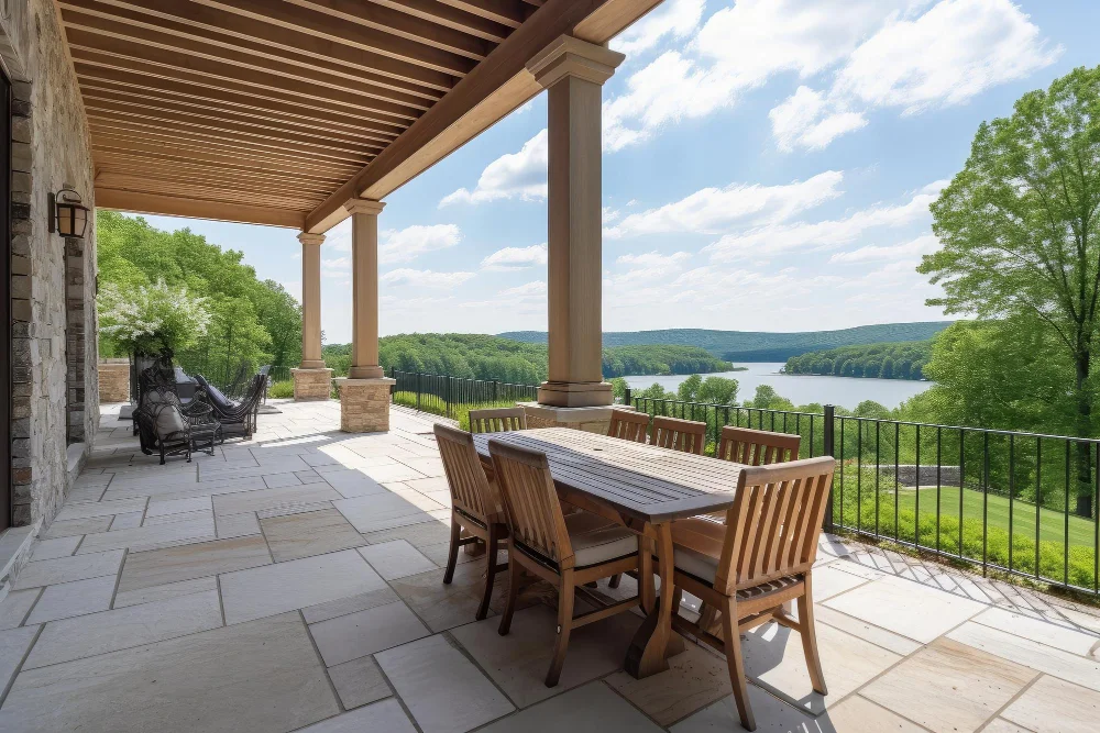 Lattice-style Gable Roof for a Breezy Patio
