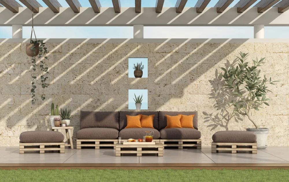 Pallet Furniture Roof Balcony