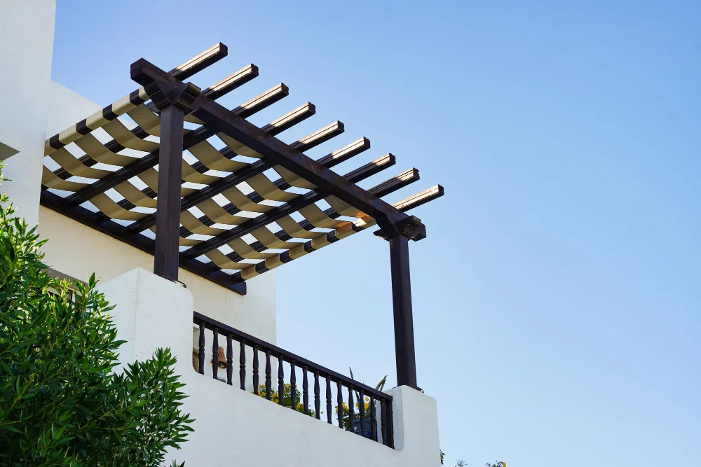 Pergola Covered Flat Balcony Roof