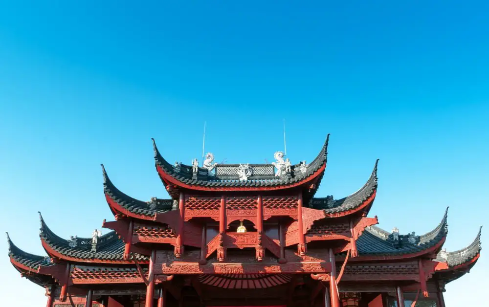 Chinese Grand Mansion Roofs With Sweeping Eaves