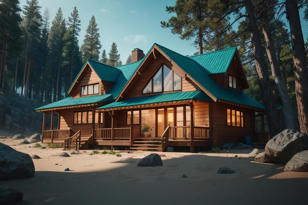 Cross Gabled Cabin Roof