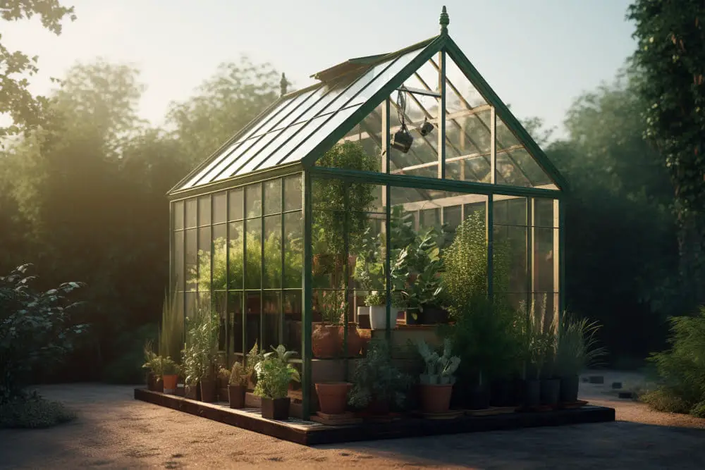 Gable Style Glazed Roof Greenhouse
