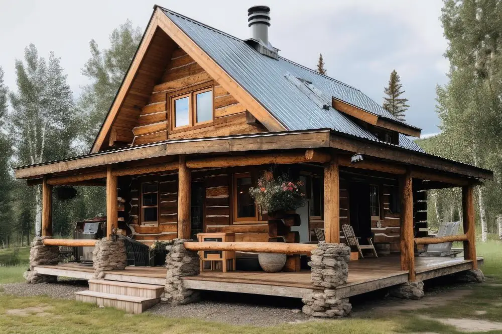 Reclaimed Barn Wood Cabin Roof