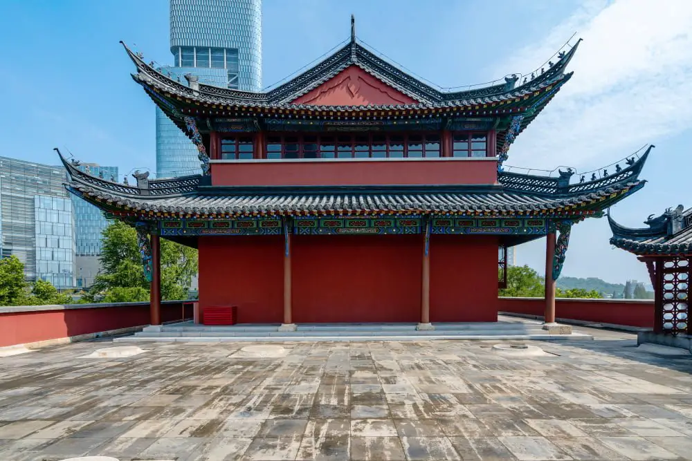 Traditional Chinese Pagoda-inspired Roofs