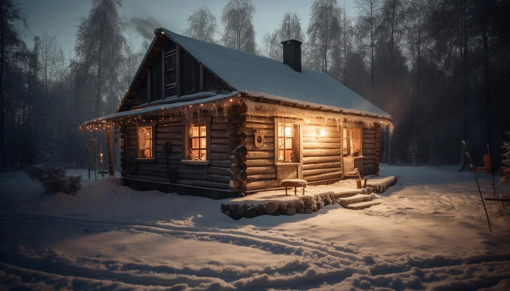 Traditional Log Cabin Roof