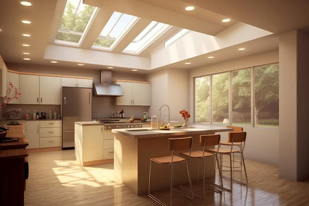Ventilated Skylight Over the Kitchen