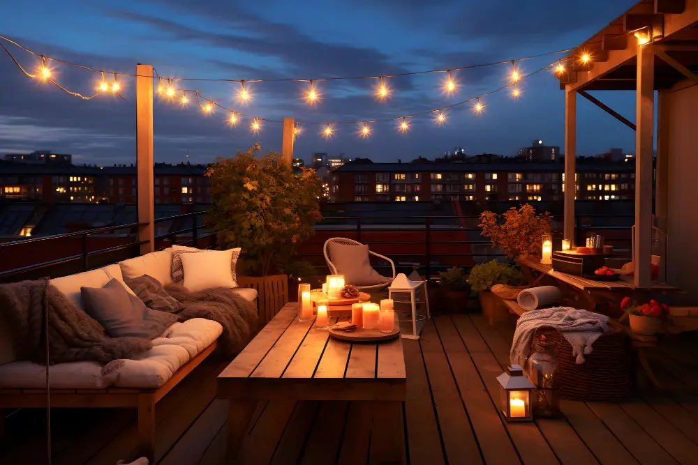 Cozy Outdoor Blankets Roof Terrace