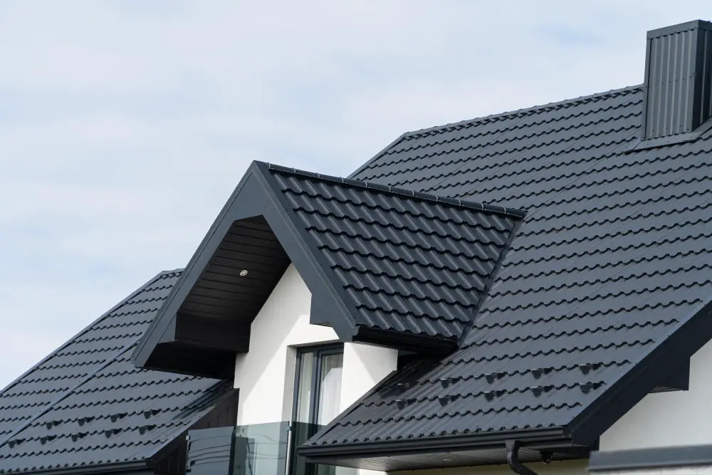 Metallic Black Tile Roof