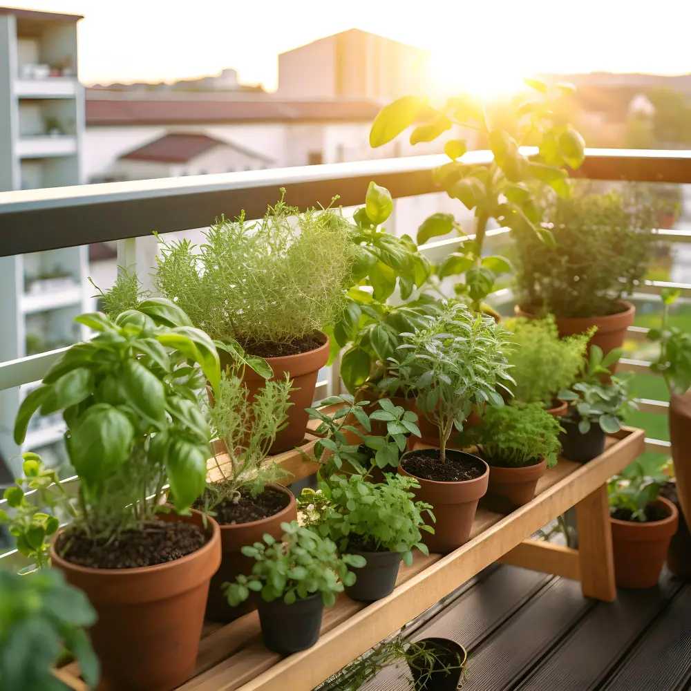 Space Efficient Rooftop Design Using Potted Plants
