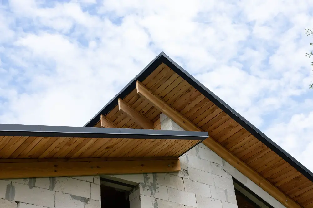 Wood-panelled Skillion Roof