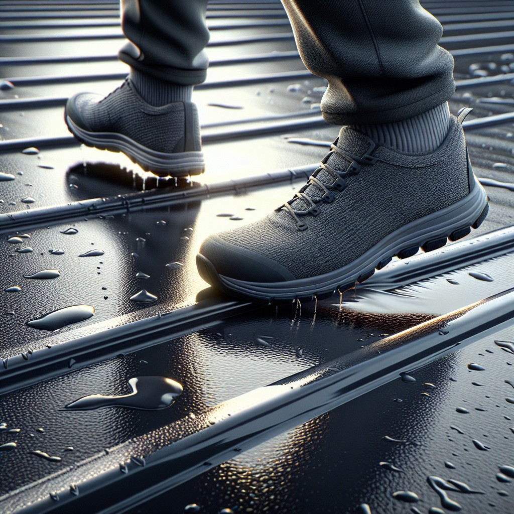 choose the right footwear for walking on metal roof