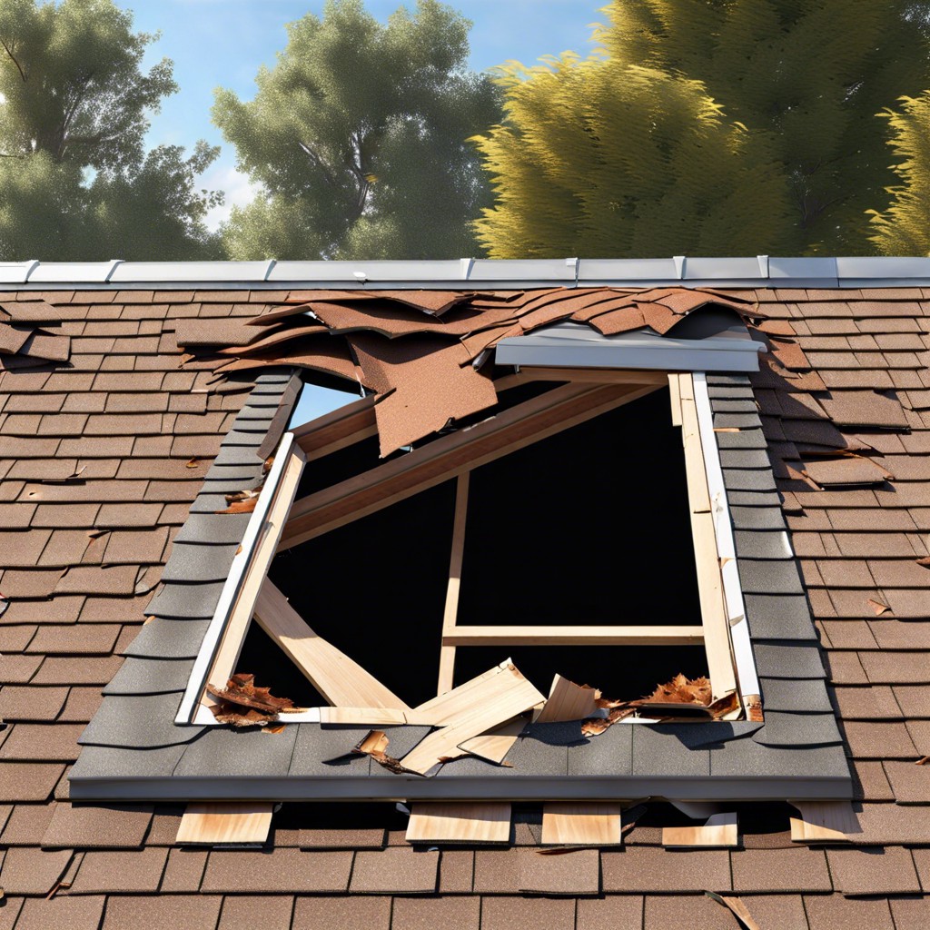 assess the roof damage