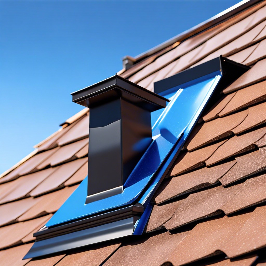 definition of roof flashing