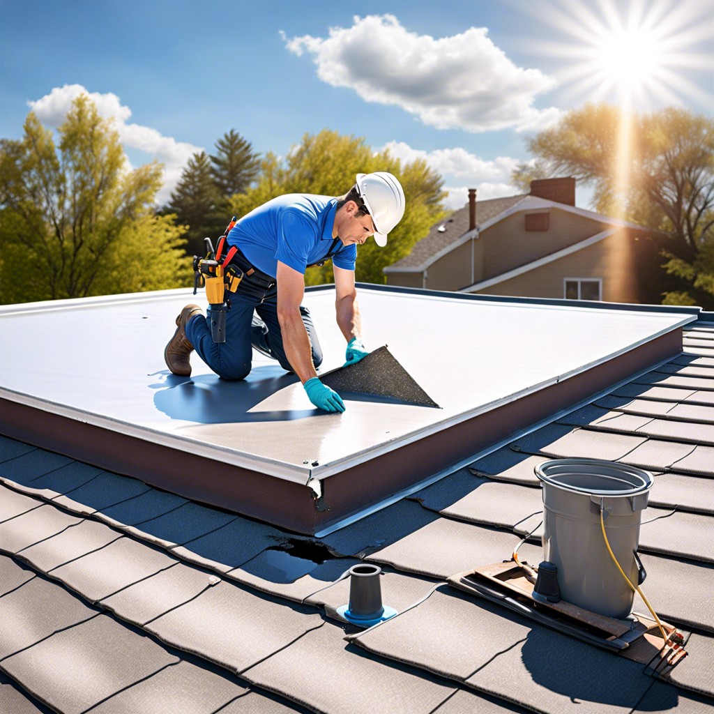 locating the leak for a flat roof repair