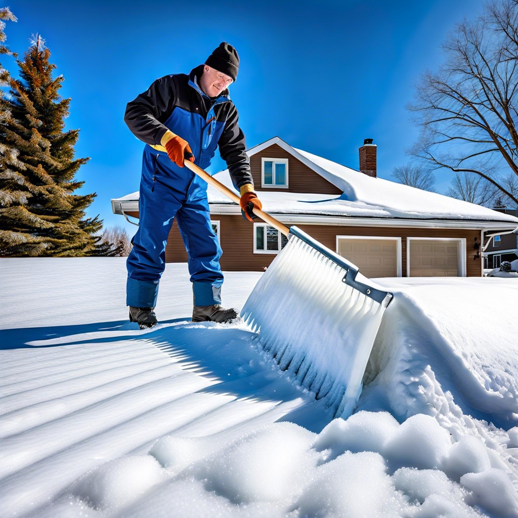 use a roof rake